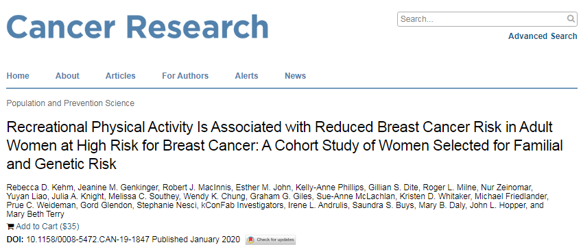 新研究！适当运动能降低乳腺癌高危风险